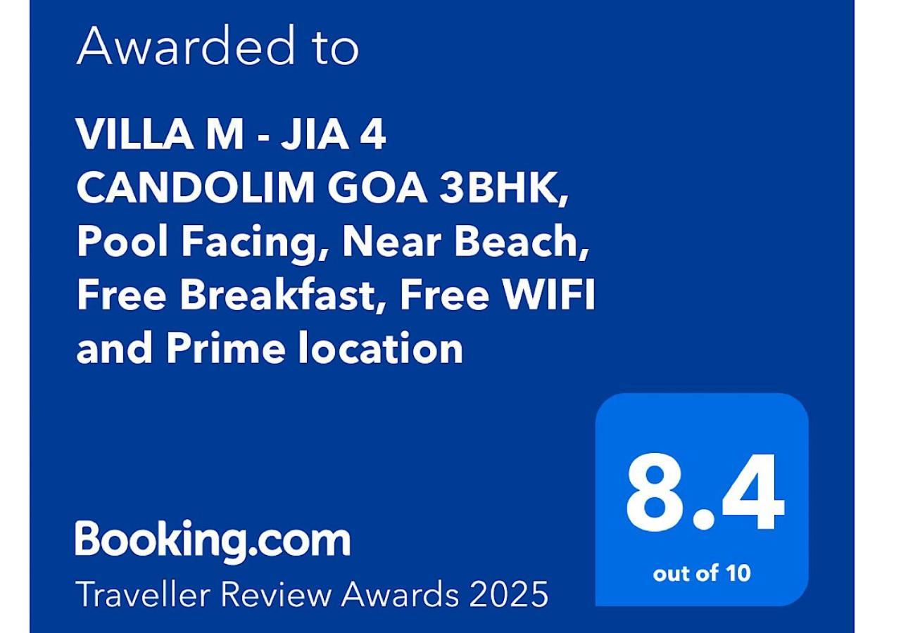 Villa M - Jia 4 Candolim Goa 3Bhk, Pool Facing, Near Beach, Free Breakfast, Free Wifi And Prime Location Aguada Exteriér fotografie